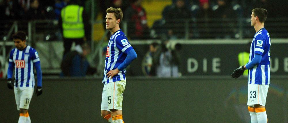 Enttäuschung: Hertha verlor in Frankfurt mit 0-1.