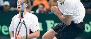 Streit? Welcher Streit? Kohlschreiber (l.) und Haas traten als Team auf.