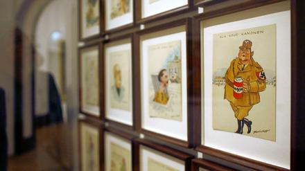 "Entartete" Karikaturen im Kulturhistorischen Museum in Magdeburg