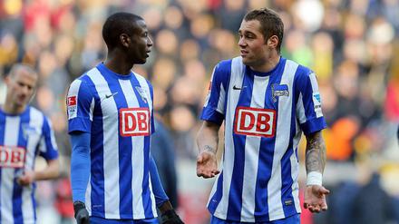 Treffen derzeit schön und regelmäßig: Adrian Ramos (links) für Hertha, Leihgabe Pierre-Michel Lasogga für den Hamburger SV.