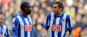 Treffen derzeit schön und regelmäßig: Adrian Ramos (links) für Hertha, Leihgabe Pierre-Michel Lasogga für den Hamburger SV.