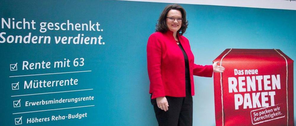 Andrea Nahles (SPD) in der Bundespressekonferenz