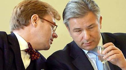 Kulturstaatssekretär André Schmitz und der Regierende Bürgermeister Klaus Wowereit.
