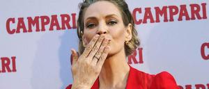 Lady in Red geht auf den Teppich: Uma Thurman