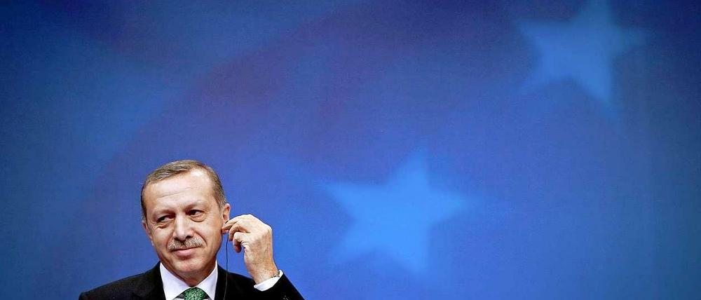 Kommt zu besuch nach Berlin. Der türkische Ministerpräsident Recep Tayip Erdogan.