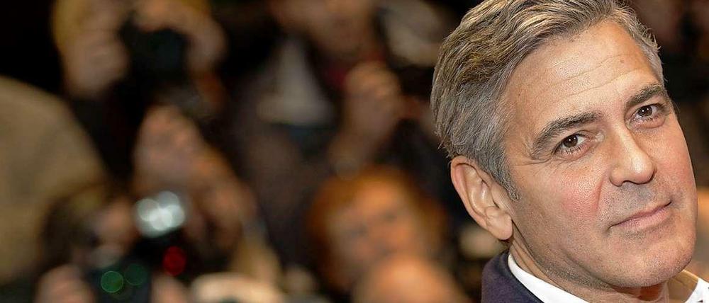 Bad in der Menge. George Clooney bei der Premiere von "Monuments Men".