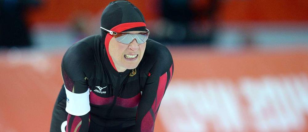 Stark angefangen, stark nachgelassen. Claudia Pechstein wird Vierte über 3000 Meter.