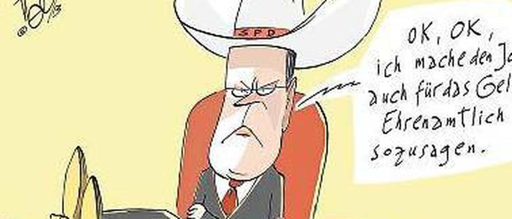 Null Bock aufs Amt. Eine Karikatur des Zeichners NEL. 