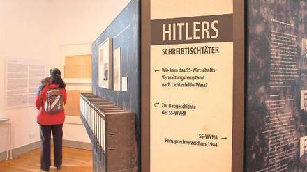 Akten des Verbrechens. Die Ausstellung über das SS-Amt Unter den Eichen bietet viel Lesestoff. 