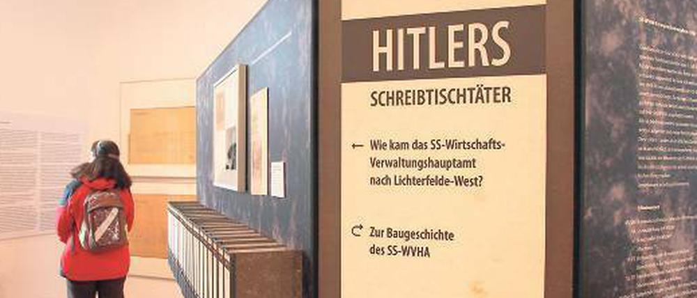 Akten des Verbrechens. Die Ausstellung über das SS-Amt Unter den Eichen bietet viel Lesestoff. 