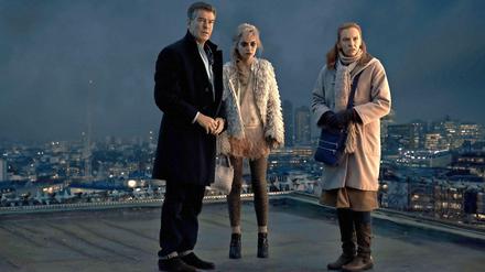 Schluss mit Frustig: Pierce Brosnan, Imogen Poots und Toni Collette (von links)