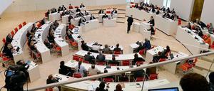 Der Landtag während der Sondersitzung.