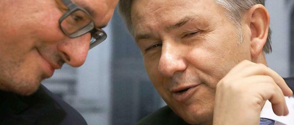 Gegner? Der Regierende Bürgermeister Klaus Wowereit und SPD-Landeschef Jan Stöß. 