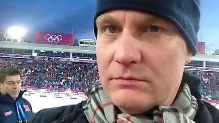 Hin und weg. Claus Vetter beim Biathlon.