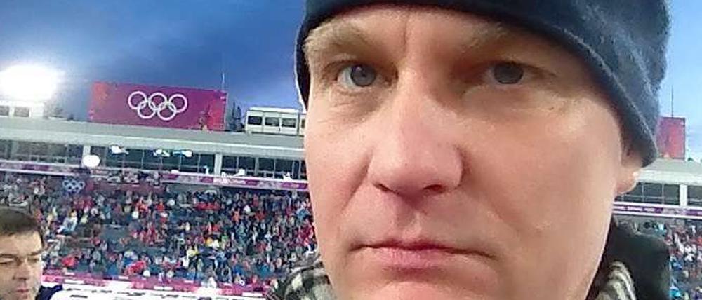 Hin und weg. Claus Vetter beim Biathlon.