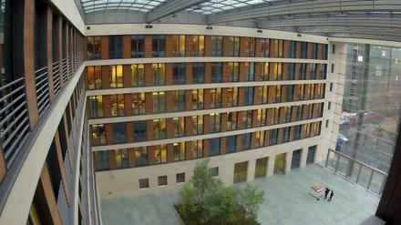 Ein Blick in den Lichthof des Auswärtigen Amtes.