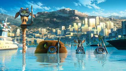 Im Notfall abtauchen: "Madagascar"-Giraffe Melman