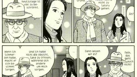 Meister und Schülerin: Eine Szene aus Taniguchis „Der Himmel ist blau, die Erde ist weiß“.