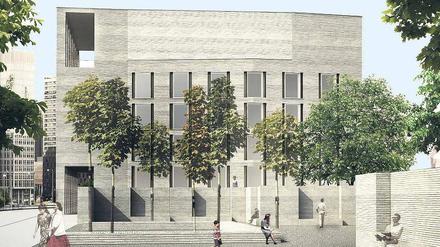 Steinernes Berlin. Rund 15,5 Millionen Euro kostet der Bau des 2640 Quadratmeter großen Archäologischen Zentrums am Petriplatz. Den Architekturwettbewerb entschieden die Arbeitsgemeinschaft Florian Nagler und Christina Kautz für sich. 