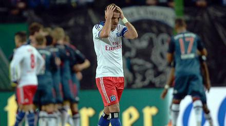 Fassungslos: Hamburgs Rafael van der Vaart.