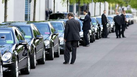 Autos der Fahrbereitschaft des Bundestages