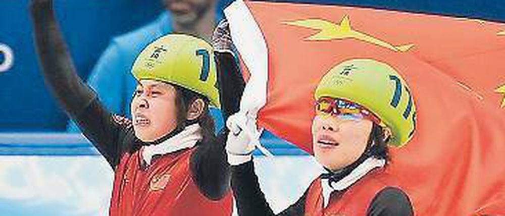 Alles auf Rot. Die Chinesin Wang Meng (links) gewann schon 2010 Gold – auch diesmal ist sie wieder Favoritin. 