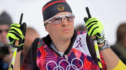 Tobias Angerer schaut skeptisch, aber vielleicht gelingt ihm ja über 15 Kilometer eine Überraschung.