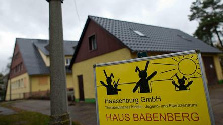 Das Kinder- und Jugendheim "Haus Babenberg" im November 2013 in Jessern (Brandenburg).