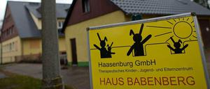Das Kinder- und Jugendheim "Haus Babenberg" im November 2013 in Jessern (Brandenburg).