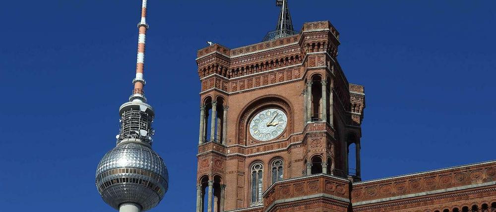 Das Rote Rathaus in Berlin.