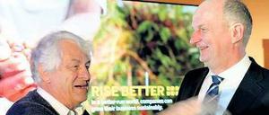 Win-win-Situation. Das Engagement von Hasso Plattner (l.) ist aus Sicht von Ministerpräsident Dietmar Woidke ein Glücksfall.