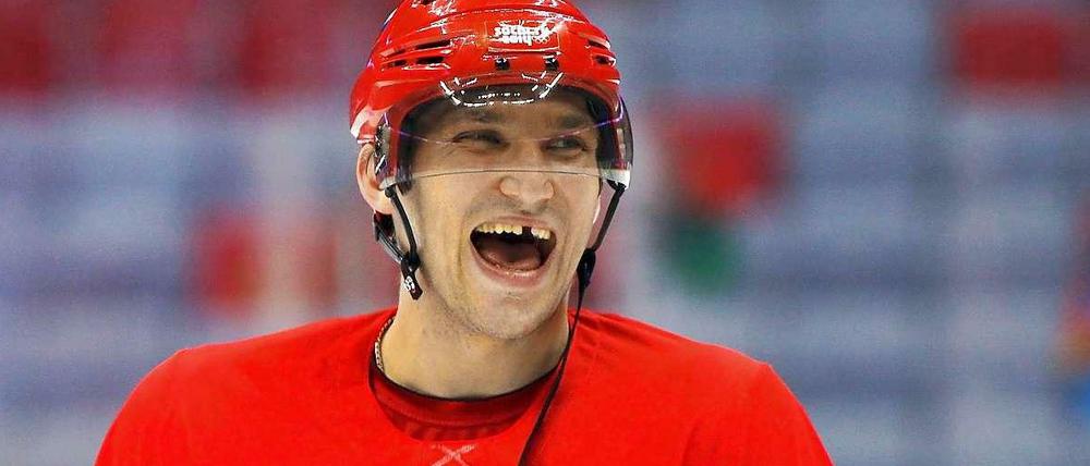 Freut sich aufs olympische Eishockeyturnier: Russlands Alexander Owetschkin.