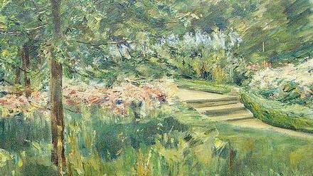 1941 geraubt, später restituiert und vom Museum zurückgekauft. Max Liebermanns „Garten am Wannsee“. Foto: Israel Museum