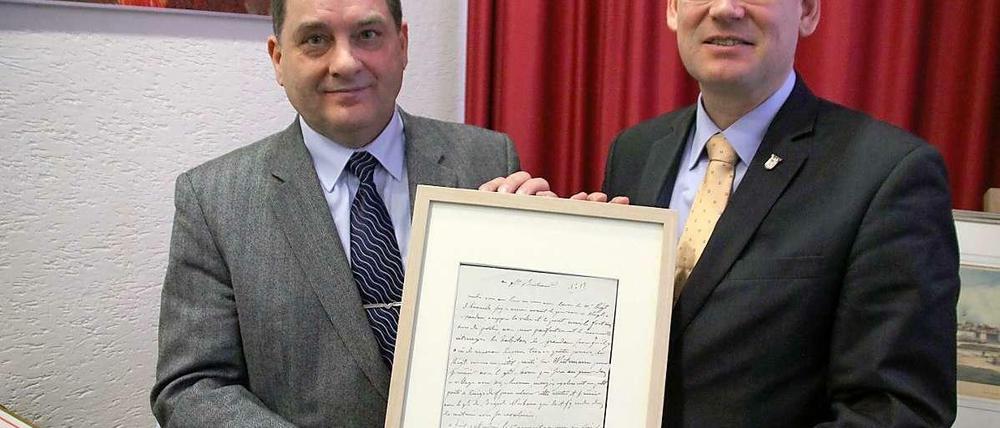 Napoleons Brief an seinen General ist nach Spandau zurückgekehrt.