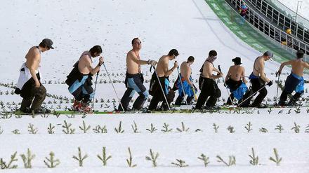 Kontrast: Eine perfekte Einstellung aufs wechselhafte Wetter in Sotschi fällt schwer.