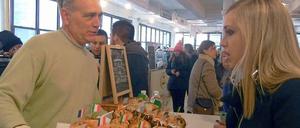 „Bruffins“ in der Delikatessen-Markthalle „Smorgasburg“ in Brooklyn. 