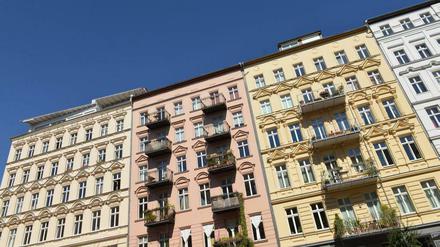 Altbauten in der Oderberger Straße in Prenzlauer Berg.