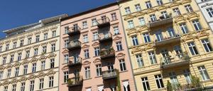 Altbauten in der Oderberger Straße in Prenzlauer Berg.