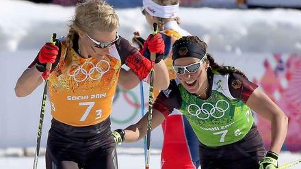 Auf dem Weg zu Bronze: Claudia Nystad übernimmt von Stefanie Böhler.