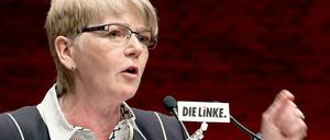 Die Europaabgeordnete der Linken, Gabriele Zimmer, auf dem Bundesparteitag in Hamburg.