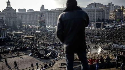 Revolution in Kiev - für die Eliten in Moskau wahrscheinlich beunruhigende Bilder. 