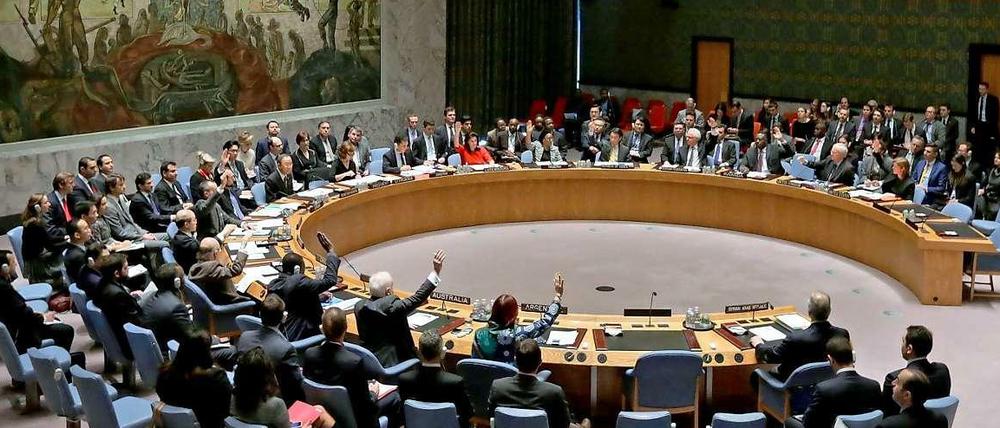 Die Syrien-Resolution wurde am Samstag, 22. Februar 2014, einstimmig angenommen.