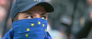 Ukrainischer Pro-EU Demonstrant.