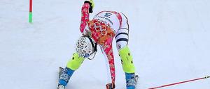 Maria Höfl-Riesch verpasst die Medaille. 