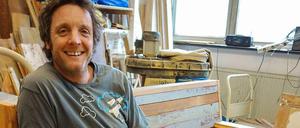 Michael Ferguson in seiner Werkstatt in Lichtenberg. 