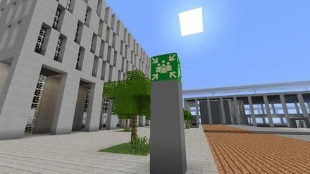Sieht doch schon gut aus. Der BER in Minecraft.