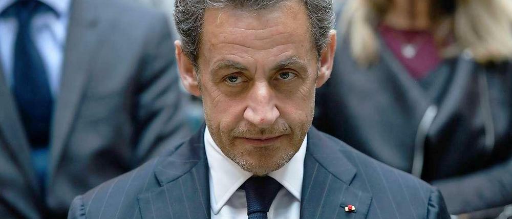 Frankreichs Ex-Präsident Nicolas Sarkozy am Freitag in Berlin.