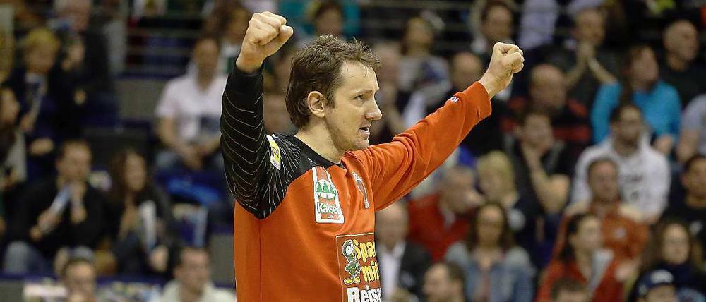 Zwei Fäuste fürs Finale. Peter Stochl war am Mittwochabend der Protagonist im Spiel gegen Lemgo.
