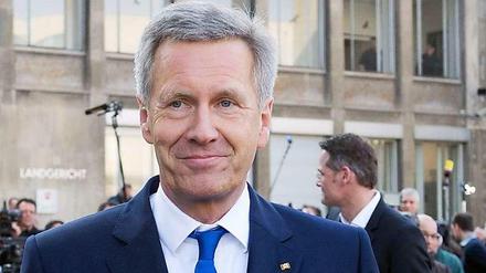 Der ehemalige Bundespräsident Christian Wulff nach dem Freispruch.