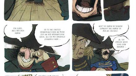 Groteske: Eine Seite aus dem Buch.